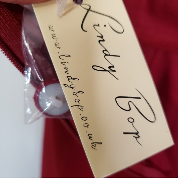 Lindy Bop Vintage Burgundy Midi Dress - Picture 5 of 16